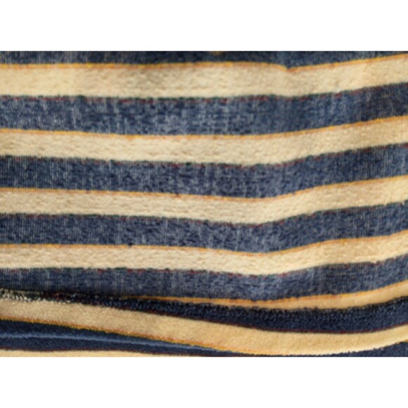 Vtg 60s 70s Mens Large Shirt Terry Cloth Striped Navy Disco Skate Surf JCPenney - Picture 11 of 11
